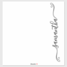 Schattigee Bow Handtekening Naam Koffer Sticker