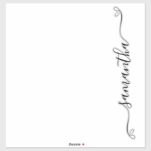 Schattigee Bow Handtekening Naam Koffer Sticker (Vel)