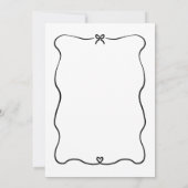 Schattigee Bow Heart Minimal Graduation Party Kaart (Achterkant)
