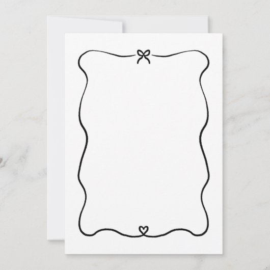 Schattigee Bow Heart Minimal Graduation Party Kaart (Achterkant)