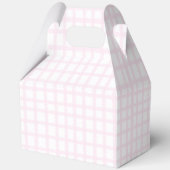 Schattigee Bow Pastel Roze Gingham Baby shower Gab Bedankdoosjes (Achterkant)