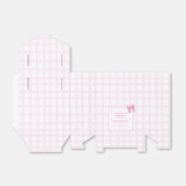 Schattigee Bow Pastel Roze Gingham Baby shower Ten Bedankdoosjes (Uitgevouwen)