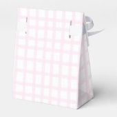 Schattigee Bow Pastel Roze Gingham Baby shower Ten Bedankdoosjes (Achterkant)