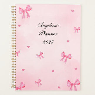 Schattigee Bow Print gepersonaliseerde planner