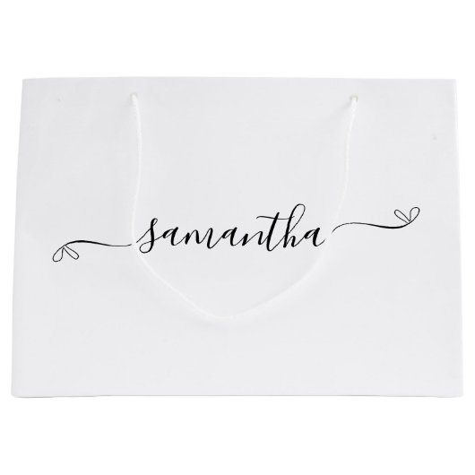 Schattigee Bow Signature Name Groot Cadeauzakje (Voorkant)