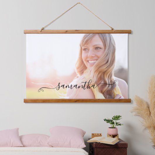 Schattigee Bow Signature Name Hangend Wandkleed (Slaapkamer)