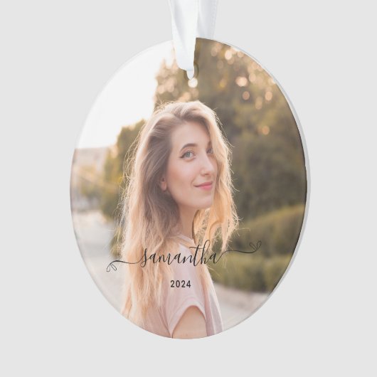 Schattigee Bow Signature Name Ornament (voorkant)