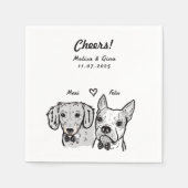 Schattigee Bow Stropdas Teckel Boston Terrier Hond Servet (Voorkant)