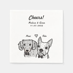 Schattigee Bow Stropdas Teckel Boston Terrier Hond Servet