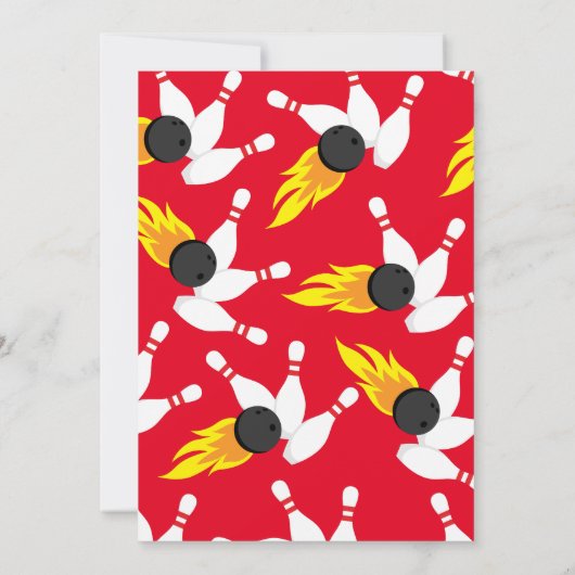 Schattigee Bowling Kinder 1e Verjaardagsfeestje Sp Kaart (Achterkant)