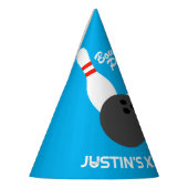 Schattigee bowling Verjaardagsfeestje petten met a Feesthoedjes (Links)