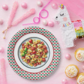 Schattigee bowtie pasta liefhebbers diner papieren bordje (Feest)