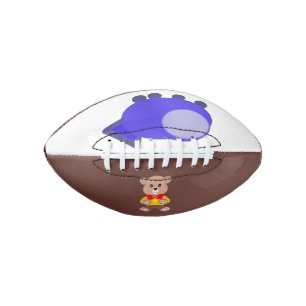 Schattigee Bowtie Teddy Bear Blue Ruimteschip American Football