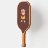 Schattigee Bowtie Teddy Bear Blue Ruimteschip Pickleball Paddle (Links)