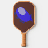 Schattigee Bowtie Teddy Bear Blue Ruimteschip Pickleball Paddle (Achterkant)