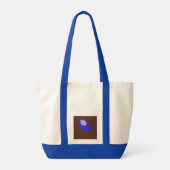 Schattigee Bowtie Teddy Bear Blue Ruimteschip Tote Bag (Achterkant)
