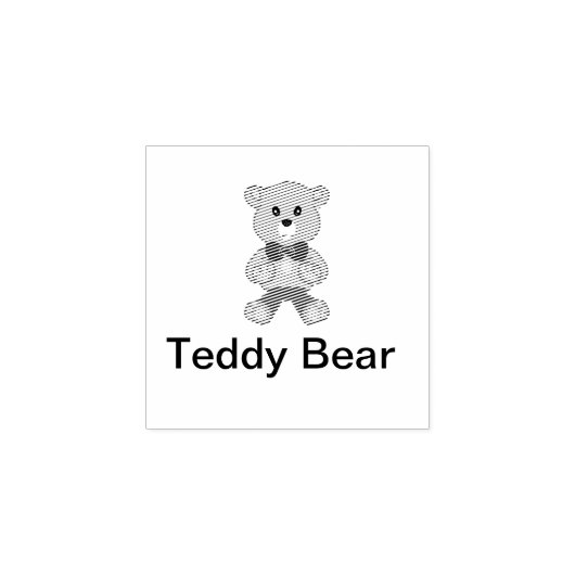 Schattigee Bowtie Teddy Bear Rubberstempel (Afrduk)