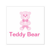 Schattigee Bowtie Teddy Bear Zelf Inking Rubber St Zelfinktende Stempel (Design)