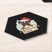 Schattigee Boxer Dog Christmas Nice Tried My Best  Kartonnen Onderzetters (Schuin)