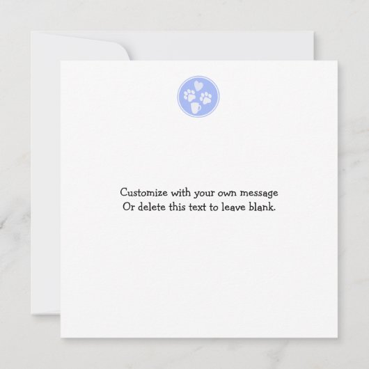 Schattigee Boxer Dog Coffee Happiness Quote bij el Kaart (Achterkant)