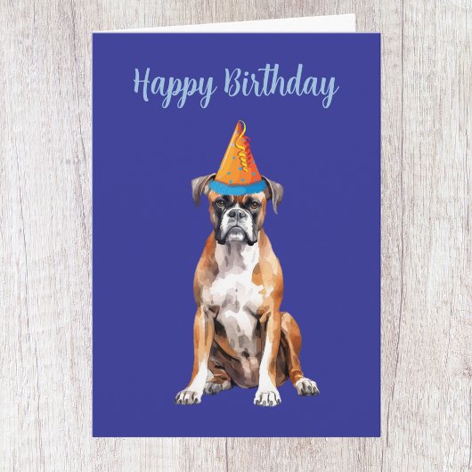 Schattigee Boxer Dog Verjaardag Kaart