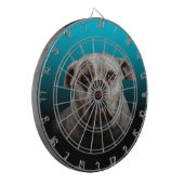 Schattigee Boxer Dog w Blue Black Gradient achterg Dartbord (Voorkant Links)