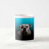 Schattigee Boxer Dog w Blue Black Gradient achterg Koffiemok (Center)