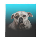 Schattigee Boxer Dog w Blue Black Gradient achterg Notitieblok (Voorkant)