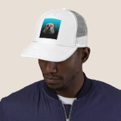 Schattigee Boxer Dog w Blue Black Gradient achterg Trucker Pet (In situ)