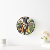 Schattigee Boxer Dog Wall Clock Ronde Klok (Huis)