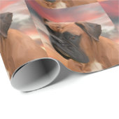 Schattigee Boxer Dog Water Kleur Olieverfschilderi Cadeaupapier (Rol Hoek)