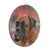 Schattigee Boxer Dog Water Kleur Olieverfschilderi Dartbord (Voorkant Links)