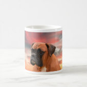 Schattigee Boxer Dog Water Kleur Olieverfschilderi Koffiemok (Center)