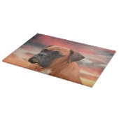 Schattigee Boxer Dog Water Kleur Olieverfschilderi Snijplank (Hoek)