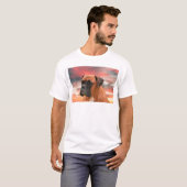 Schattigee Boxer Dog Water Kleur Olieverfschilderi T-shirt (Voorkant volledig)