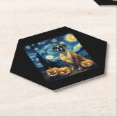 Schattigee Boxer Halloween Jack O Lantern Pumpkin Kartonnen Onderzetters (Schuin)