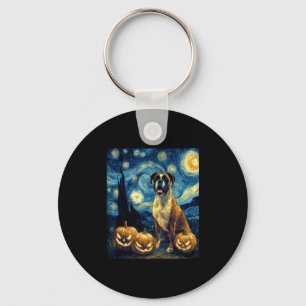 Schattigee Boxer Halloween Jack O Lantern Pumpkin  Sleutelhanger