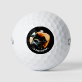 Schattigee Boxer Mama Hond Foto Paw Prints Golfballen (Voorkant)