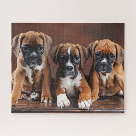Schattigee Boxer Puppies Legpuzzel (Horizontaal)