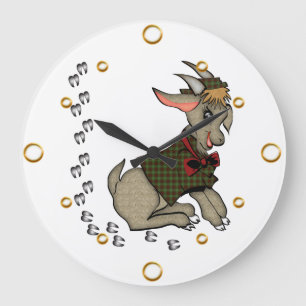 Schattigee Boy Goat Cartoon Wall Clock Grote Klok