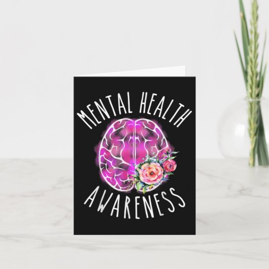 Schattigee Brain Mental Health Awareness Support G Kaart (Voorkant)