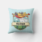 Schattigee brandblusvliegtuigbadge kussen (Achterkant)