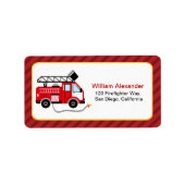 Schattigee brandweer Adresetiketten Etiket (Voorkant)