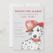 Schattigee Brandweerman Dalmatische Baby shower Kaart (Voorkant)