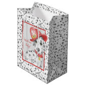 Schattigee Brandweerman Dalmatische Baby shower Medium Cadeauzakje (Voorkant Gekanteld)