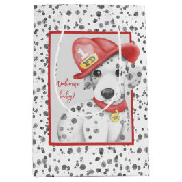 Schattigee Brandweerman Dalmatische Baby shower Medium Cadeauzakje