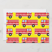 Schattigee Brandweerwagen Kinder 1e Verjaardagsfee Kaart (Achterkant)