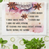 Schattigee Brandy Milk Punch Kerstmis Drink Recept Theedoek (Gevouwen)