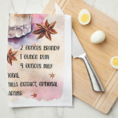 Schattigee Brandy Milk Punch Kerstmis Drink Recept Theedoek (Quarter Fold)