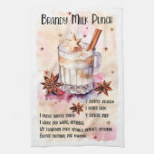 Schattigee Brandy Milk Punch Kerstmis Drink Recept Theedoek (Verticaal)